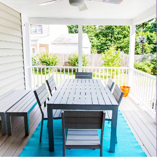 Deck dining table